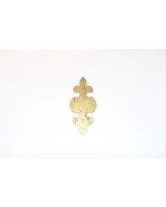 Schild, hoch, poliert, Beschläge, Messing, 9.5 cm, 4 cm