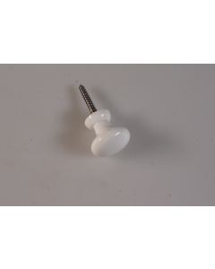 Knopf, rund, weiss, Beschläge, Kunststoff, 2 cm, 2 cm