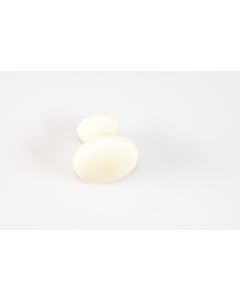 Knopf, rund, weiss, Beschläge, Kunststoff, 3.5 cm, 3.5 cm