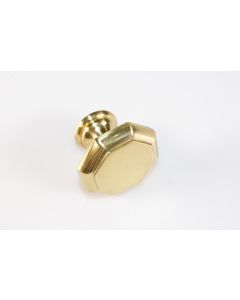 Knopf, eckig, poliert, Beschläge, Messing, 4 cm, 4 cm