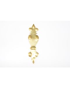 Schild, hoch, poliert, Beschläge, Messing, 15 cm, 4 cm