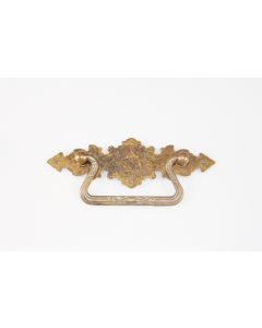 Griff, quer, patiniert, Kommoden Beschläge, Messing, 13 cm, 4.5 cm