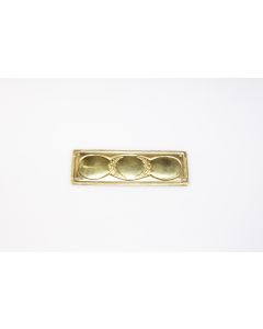 Schild, quer, poliert, Beschläge, Messing, 3 cm, 9.5 cm