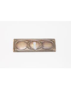 Schild, quer, patiniert, Beschläge, Messing, 3 cm, 9.5 cm