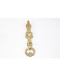 Schild mit Griff, hoch, poliert, Beschläge, Messing, 13 cm, 3.5 cm