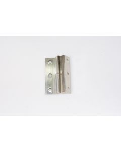 Scharnier links gekröpft, Beschläge, Eisen, 60mm, Kröpfung 5mm, Rolle 6mm