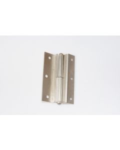 Scharnier links, gekröpft, Beschläge, Eisen, 80mm, Kröpfung 7.5mm, Rolle 8mm