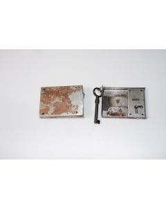 Kastenschloss mit Stulp rechts, Beschläge, Eisen, 60mm, 85mm, Dornmass 65mm