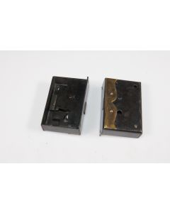 Kastenschloss mit Stulp links, Beschläge, Eisen, 75mm, 50mm, Dornmass 20mm Geliefert mit passendem Schlüssel, Eisen