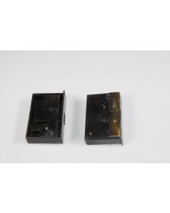 Kastenschloss mit Stulp links, Beschläge, Eisen, 75mm, 50mm, Dornmass 25mm. Geliefert mit passendem Schlüssel, Eisen.