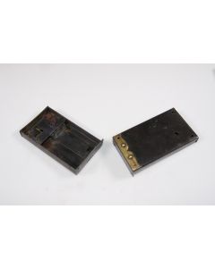 Kastenschloss mit Stulp links, Beschläge, Eisen, 75mm, 130mm, Dornmass 100mm Geliefert mit passendem Schlüssel