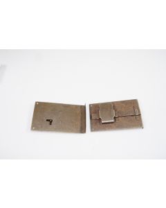 Einbauschloss links, Beschläge, Eisen, 75mm, 120mm, Dornmass 80mm