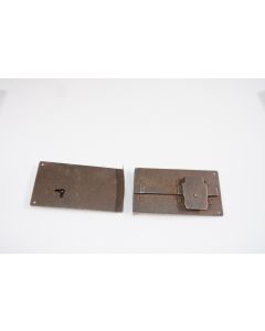 Einbauschloss links, Beschläge, Eisen, 75mm, 130mm, Dornmass 90mm