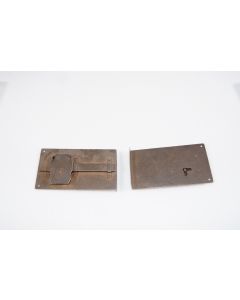 Einbauschloss rechts, Beschläge, Eisen, 75mm, 130mm, Dornmass 90mm