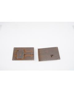 Einbauschloss rechts, Beschläge, Eisen, 75mm, 110mm, Dornmass 70mm