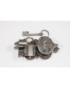 Offenes Schloss mit Doppelriegel , links, Beschläge, Eisen, 90mm, 150mm, Dornmass 40mm