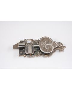 Offenes Schloss mit einfachem Riegel, links, Beschläge, Eisen, 90mm, 210mm, Dornmass 50mm