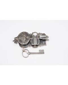 Offenes Schloss mit Doppelriegel, Beschläge, Eisen, 90mm, 170mm, Dornmass 55mm