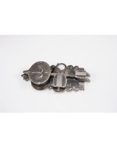 Offenes Schloss mit Doppelriegel, rechts, Beschläge, Eisen, 90mm, 180mm, Dornmass 70mm