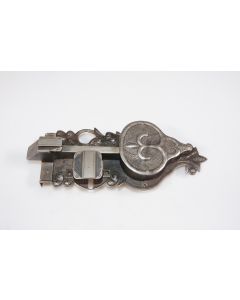 Offenes Schloss mit einfachem Riegel, links, Beschläge, Eisen, 90mm, 230mm, Dornmass 65mm