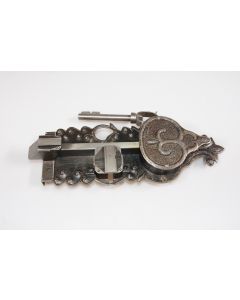 Offenes Schloss mit einfachem Riegel, Beschläge, Eisen, 90mm, 255mm, Dornmass 90mm