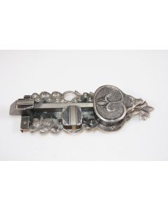 Offenes Schloss mit einfachem Riegel, links, Beschläge, Eisen, 90mm, 265mm, Dornmass 100mm