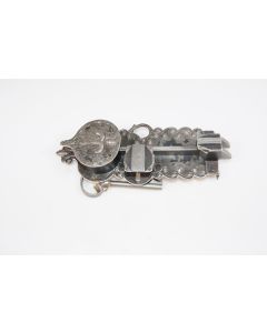 Offenes Schloss mit Doppelriegel, rechts, Eisen, 90mm, 210mm, Dornmass 100mm
