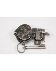 Offenes Schnappriegelschloss rechts, Beschläge, Eisen, 80mm, 115mm, Dornmass 25mm