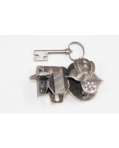 Offenes Schnappriegelschloss links, Beschläge, Eisen, 80mm, 120mm, Dornmass 30mm