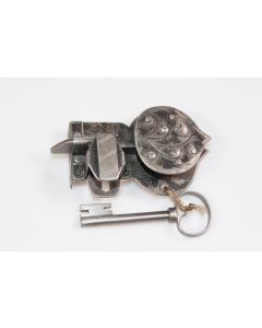 Offenes Schnappriegelschloss links, Beschläge, Eisen, 80mm, 115mm, Dornmass