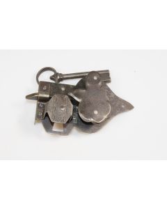 Offenes Schnappriegelschloss links, Beschläge, Eisen, 80mm, 130mm, Dornmass 30mm