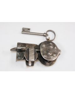 Offenes Schnappriegelschloss links, Beschläge, Eisen, 80mm, 125mm, Dornmass 35mm