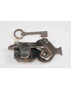 Offenes Schnappriegelschloss  links, Beschläge, Eisen, 80mm, 145mm, Dornmass 35mm