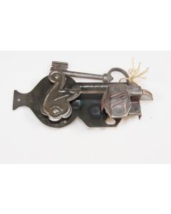 Offenes Schnappriegelschloss rechts, Beschläge, Eisen, 80mm, 160mm, Dornmass 40mm