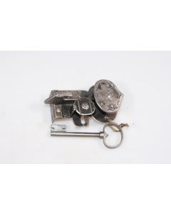 Offenes Schnappriegelschloss  links, Beschläge, Eisen, 60mm, 90mm, Dornmass 35mm
