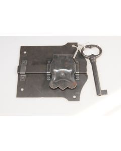 Offenes Riegelschloss links, Beschläge, Eisen, 90mm, 105mm, Dornmass 70mm