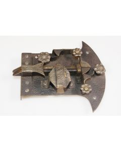 Offenes Schnappriegelschloss links, Beschläge, Eisen, 75mm, 135mm, Dornmass 60mm