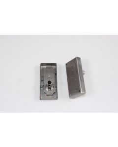 Kastenschloss ohne Stulp links, Beschläge, Eisen, 80mm, 35mm, Dornmass 15mm