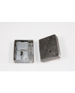 Kastenschloss ohne Stulp links, Beschläge, Eisen, 75mm, 60mm, Dornmass 35mm