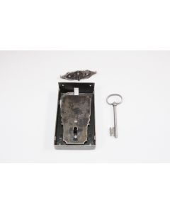 Truhenschloss, Beschläge, Eisen, 135mm, 80mm, Dornmass 110mm