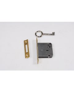 Einsteckschloss links, Beschläge, Eisen, Stulp L 70mm B 12mm, Kasten L 35mm B 43mm, Dornmass 30mm