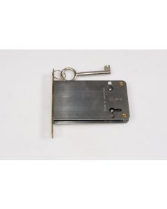 Einsteckschloss beidseits, Beschläge, Eisen, Stulp L 90mm B 13mm, Kasten L 90mm  B 55mm, Dornmass 70mm