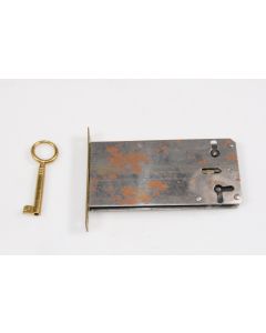 Einsteckschloss beidseits, Beschläge, Eisen, Stulp L 83mm B 13mm, Kasten L 110mm B 55mm, Dornmass 95mm
