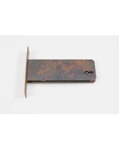 Einsteckschloss, Beschläge, Eisen, Stulp L 92mm B 17mm, Dornmass 100mm