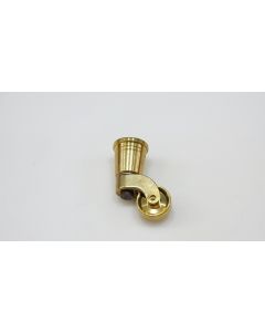 Stuhlrolle, Beschläge, Messing, 65mm, Kappe 22mm, Durchmesser 25mm