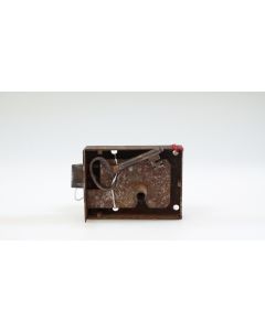 altes Kastenschloss, Beschläge, Eisen, Dornmass 55mm