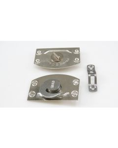 Schrankverschluss, Beschläge, Nickel, 75mm, 45mm