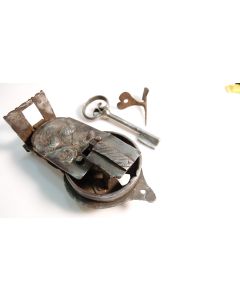 Truhenschloss Einzelstück, Beschläge, Eisen, 220mm, 110mm, Dornmass: 150mm