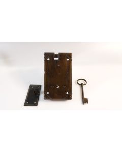 Truhenschloss Einzelstück, Beschläge, Eisen, 140mm, 85mm, Dornmass 40mm