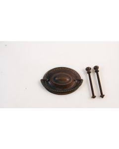 Griff oval, Beschläge, Messing, 73mm, 57mm